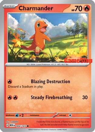 [PKM] Charmander (004/165) (GameStop Exclusive) [Scarlet & Violet: 151]