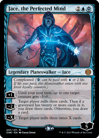 {R} Jace, the Perfected Mind (Promo Pack) [Phyrexia: All Will Be One Promos][PP ONE 057]