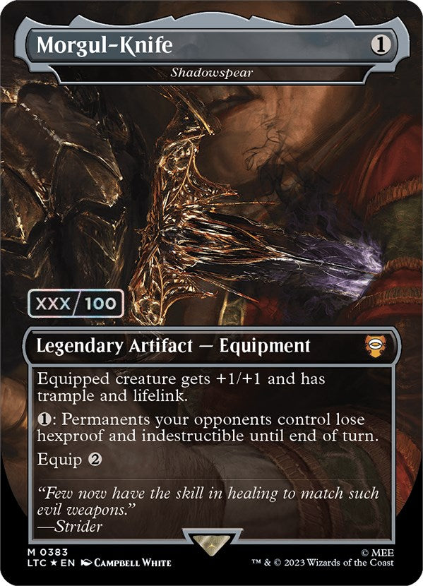 {R} Morgul-Knife - Shadowspear (Serialized) [The Lord of the Rings: Tales of Middle-Earth Commander][SR LTC 383]