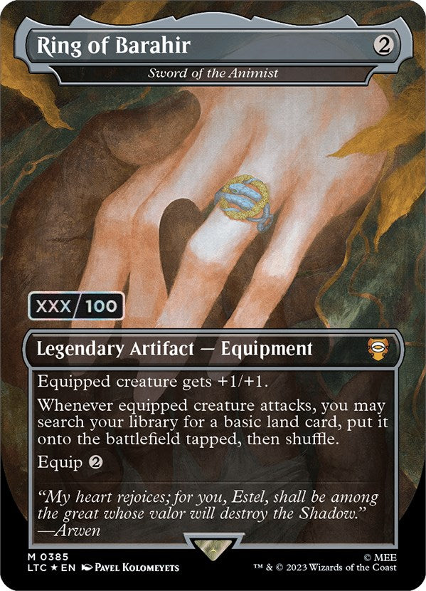 {R} Ring of Barahir - Sword of the Animist (Serialized) [The Lord of the Rings: Tales of Middle-Earth Commander][SR LTC 385]