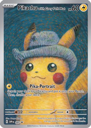 [PKM] Pikachu with Grey Felt Hat (085) [Scarlet & Violet: Black Star Promos]