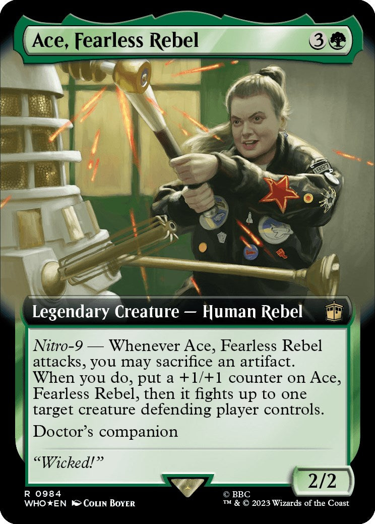 {R} Ace, Fearless Rebel (Extended Art) (Surge Foil) [Doctor Who][WHO 984]