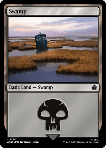{B} Swamp (1160) (Surge Foil) [Doctor Who][WHO 1160]