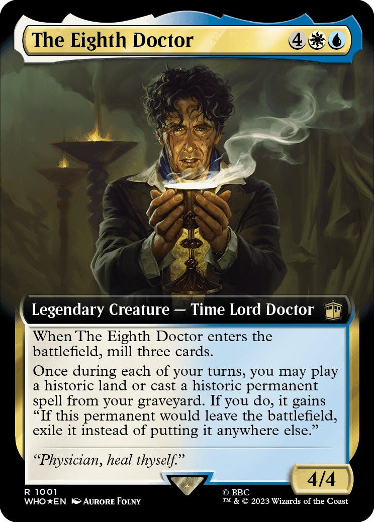 {R} The Eighth Doctor (Extended Art) (Surge Foil) [Doctor Who][WHO 1001]