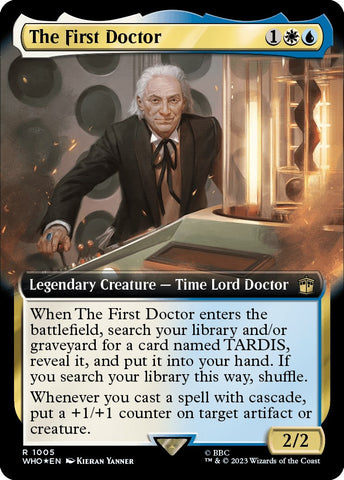 {R} The First Doctor (Extended Art) (Surge Foil) [Doctor Who][WHO 1005]