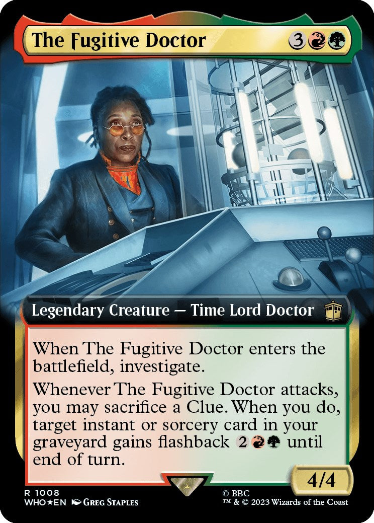 {R} The Fugitive Doctor (Extended Art) (Surge Foil) [Doctor Who][WHO 1008]
