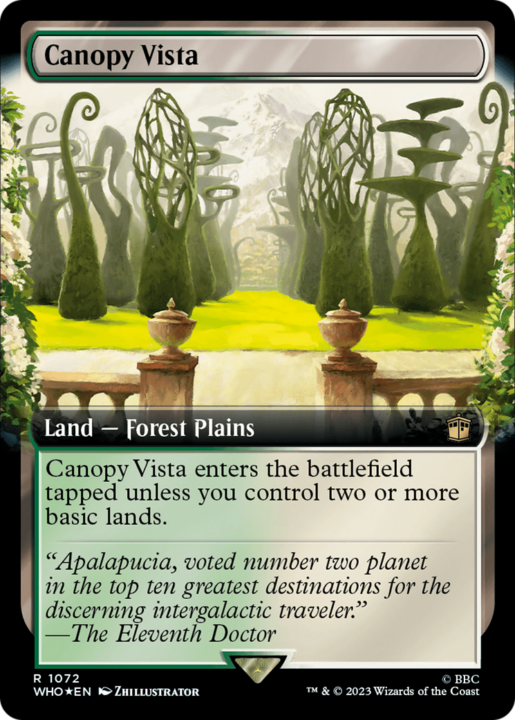 {R} Canopy Vista (Extended Art) (Surge Foil) [Doctor Who][WHO 1072]