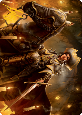 {A} Seasoned Cathar Art Card (Gold-Stamped Signature) [Innistrad: Midnight Hunt Art Series][GS AMID 012]