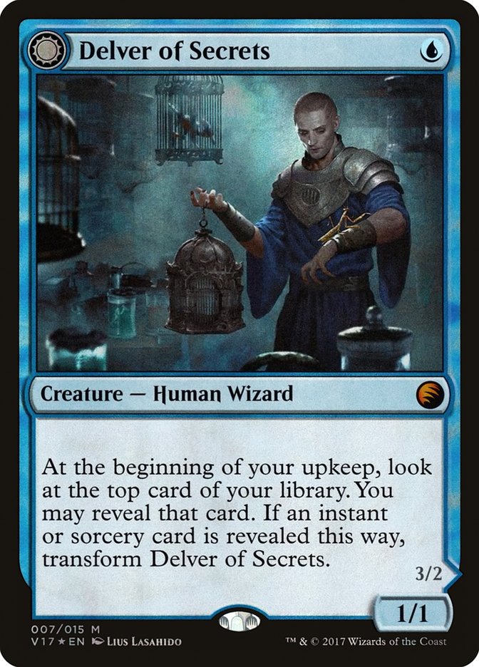{R} Delver of Secrets // Insectile Aberration [From the Vault: Transform][V17 007]