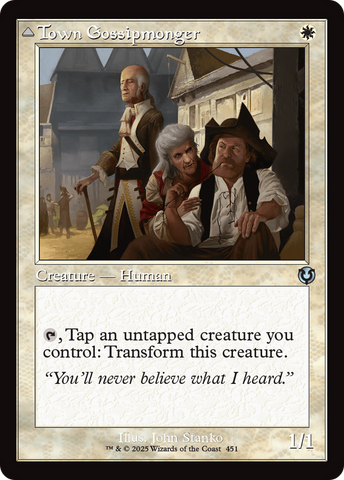 {C} Town Gossipmonger // Incited Rabble (Retro Frame) [Innistrad Remastered][INR 451]