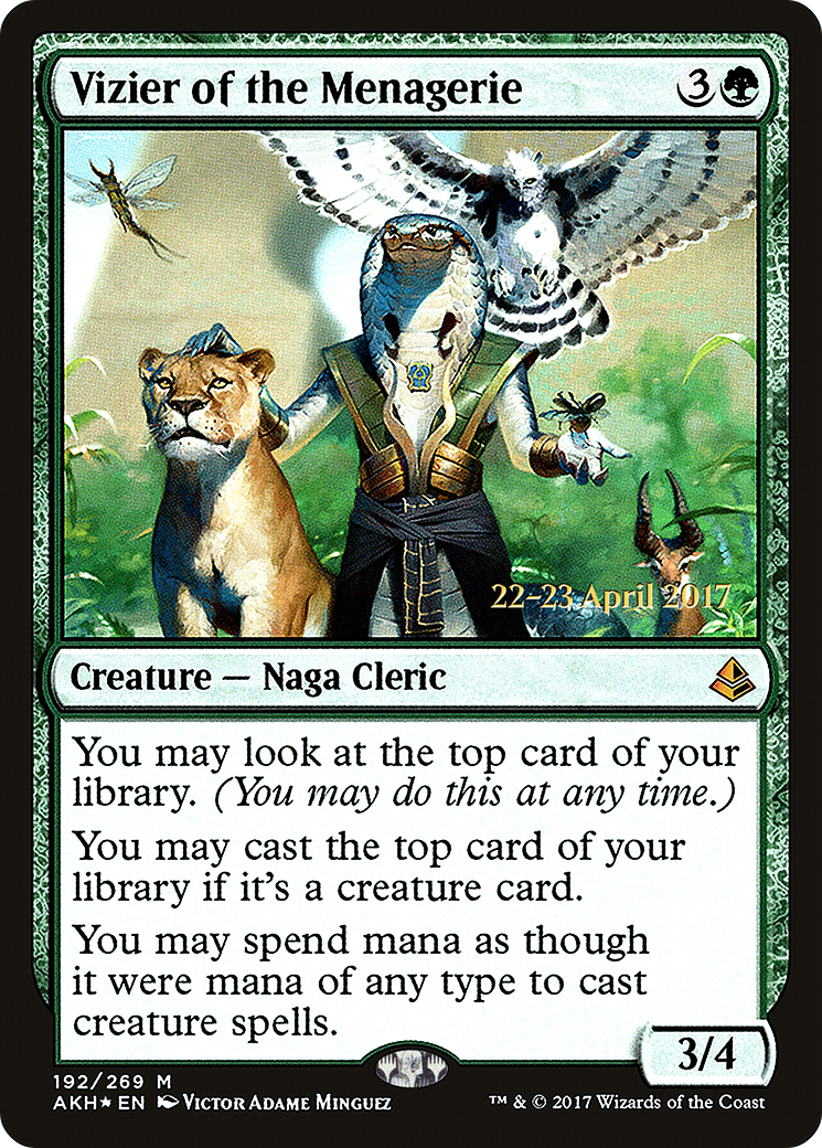 {R} Vizier of the Menagerie [Amonkhet Prerelease Promos][PR AKH 192]