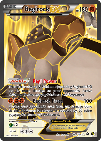 [PKM-R] Regirock EX (43a/124) [Alternate Art Promos]