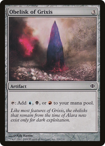 {C} Obelisk of Grixis [Shards of Alara][ALA 214]