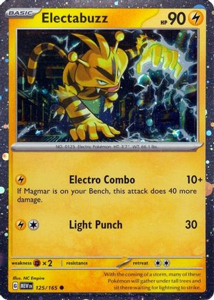 [PKM] Electabuzz (125/165) (Cosmos Holo) [Miscellaneous Cards]