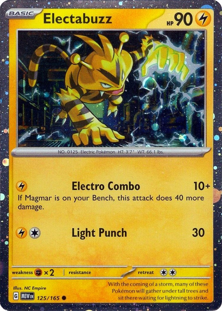 [PKM-R] Electabuzz (125/165) (Cosmos Holo) [Miscellaneous Cards]