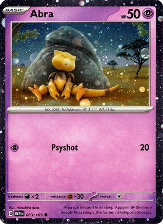 [PKM] Abra (063/165) (Cosmos Holo) [Miscellaneous Cards]