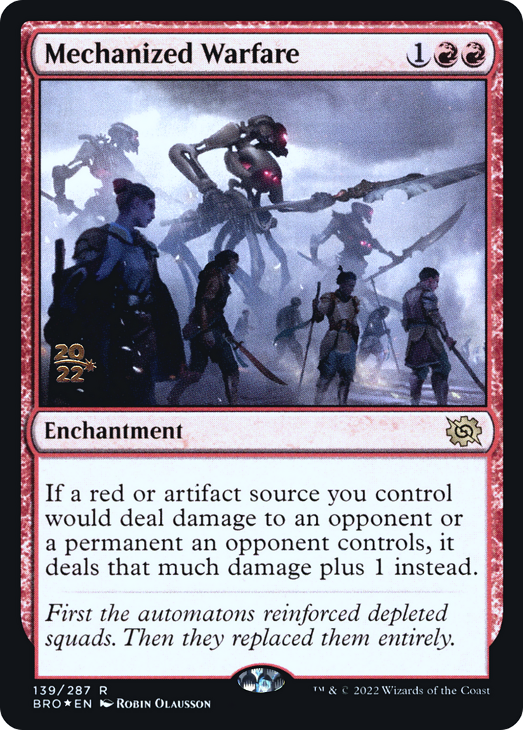 {R} Mechanized Warfare [The Brothers' War: Prerelease Promos][PR BRO 139]