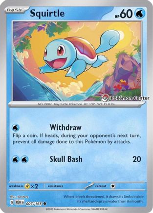 [PKM] Squirtle (007/165) (Pokemon Center Exclusive) [Scarlet & Violet: Black Star Promos]
