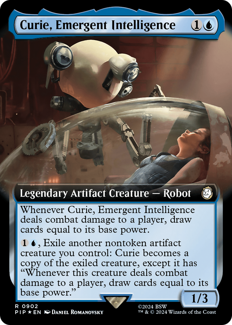 {R} Curie, Emergent Intelligence (Extended Art) (Surge Foil) [Fallout][PIP 902]