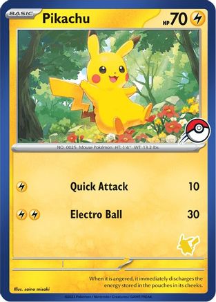 [PKM] Pikachu (Blue Border) [My First Battle]