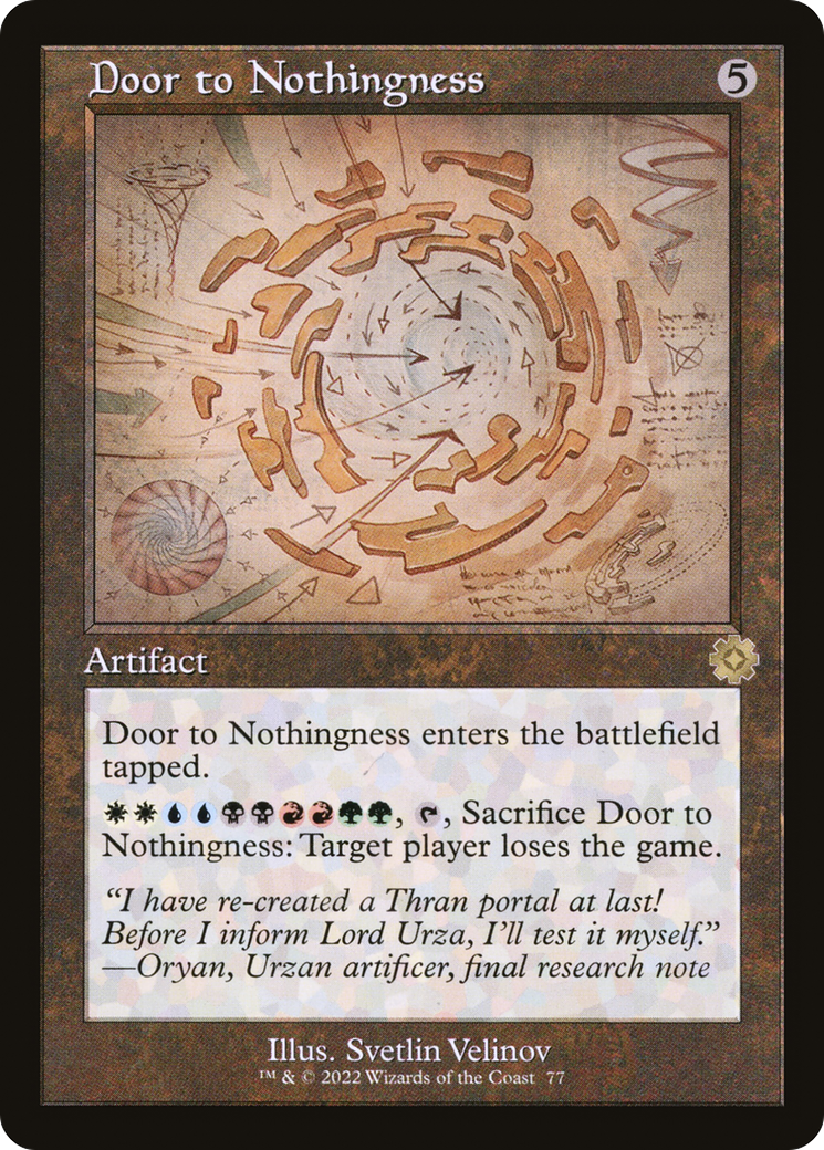 {R} Door to Nothingness (Retro Schematic) [The Brothers' War Retro Artifacts][BRR 077]