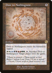 {R} Door to Nothingness (Retro Schematic) [The Brothers' War Retro Artifacts][BRR 077]