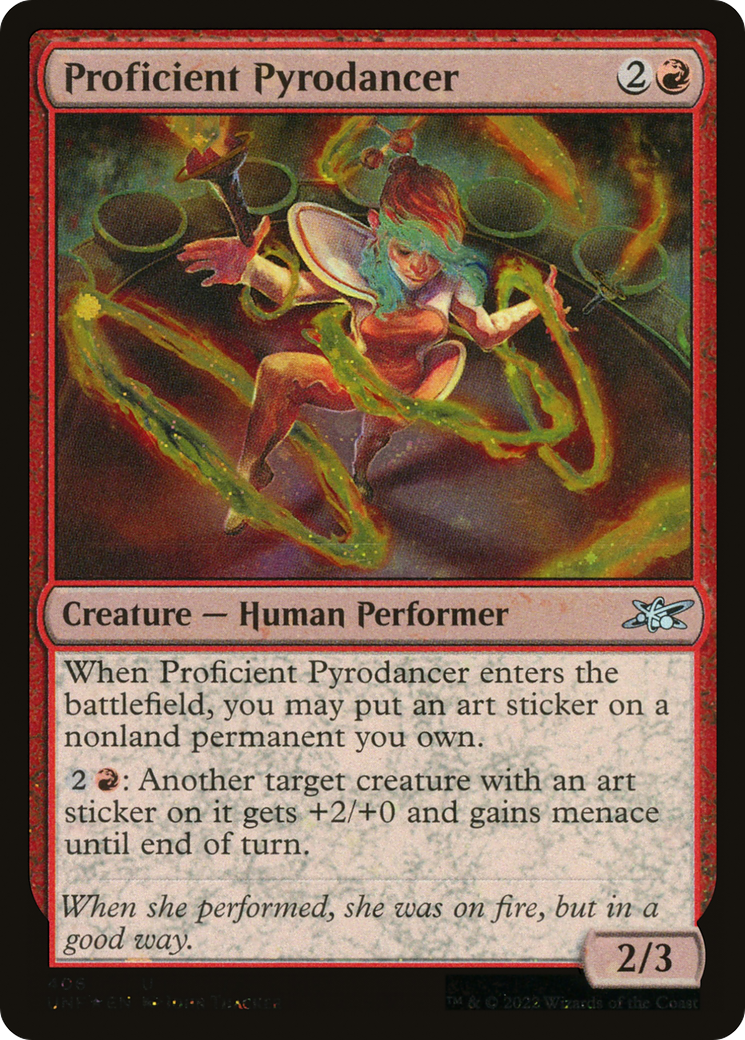 {C} Proficient Pyrodancer (Galaxy Foil) [Unfinity][UNF 406]