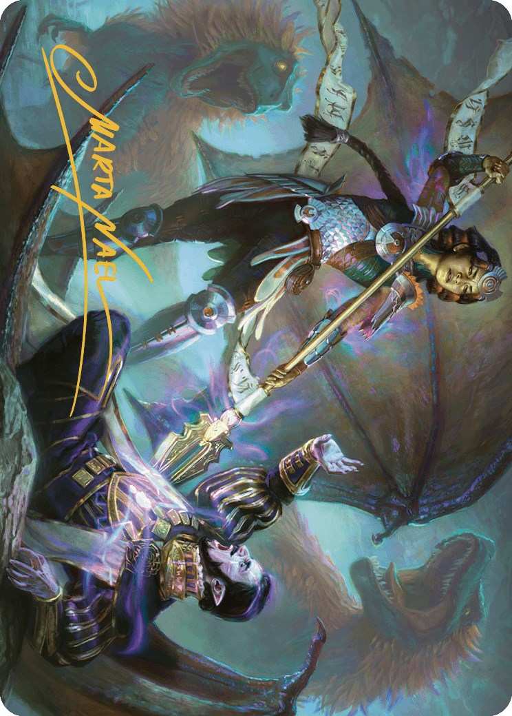 {A} Huatli's Final Strike Art Card (Gold-Stamped Signature) [The Lost Caverns of Ixalan Art Series][GS ALCI 028]