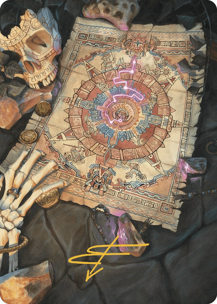 {A} Map Token Art Card (Gold-Stamped Signature) [The Lost Caverns of Ixalan Art Series Tokens][GS TLCI 068]
