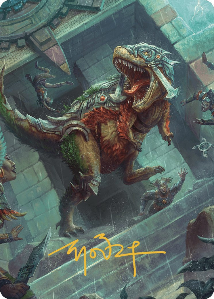 {A} Carnage Tyrant Art Card (Gold-Stamped Signature) [The Lost Caverns of Ixalan Art Series][GS ALCI 066]