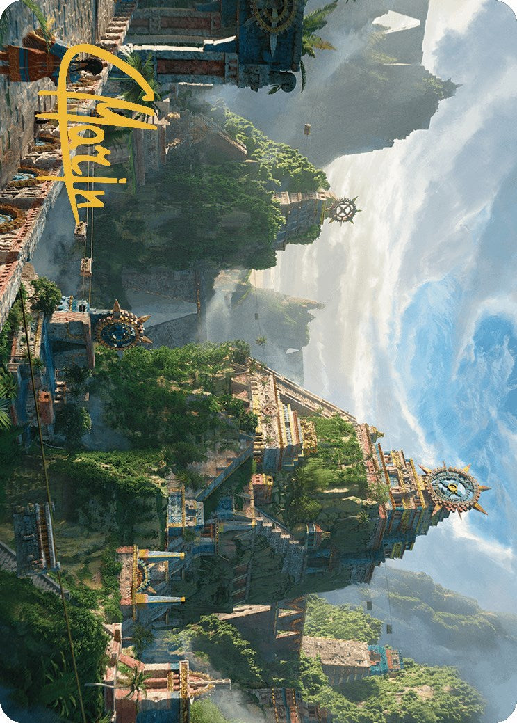 {A} Clifftop Retreat Art Card (Gold-Stamped Signature) [The Lost Caverns of Ixalan Art Series][GS ALCI 081]