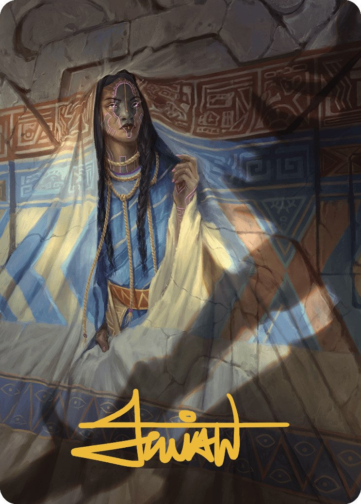 {A} Whispersilk Cloak Art Card (Gold-Stamped Signature) [The Lost Caverns of Ixalan Art Series][GS ALCI 080]