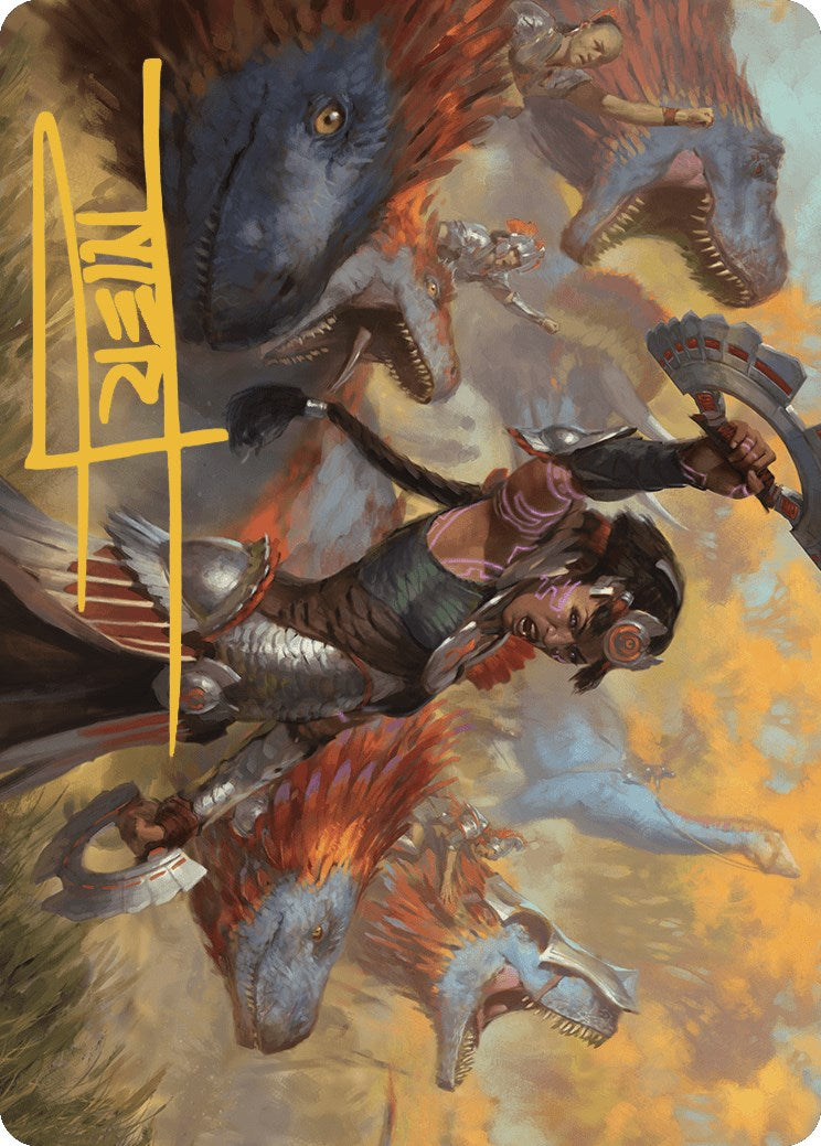 {A} Huatli, Poet of Unity Art Card (Gold-Stamped Signature) [The Lost Caverns of Ixalan Art Series][GS ALCI 027]