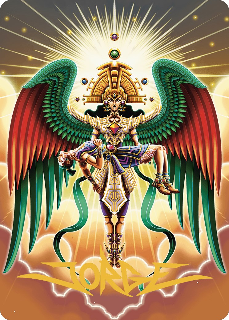 {A} Resplendent Angel Art Card (59/81) (Gold-Stamped Signature) [The Lost Caverns of Ixalan Art Series][GS ALCI 059]