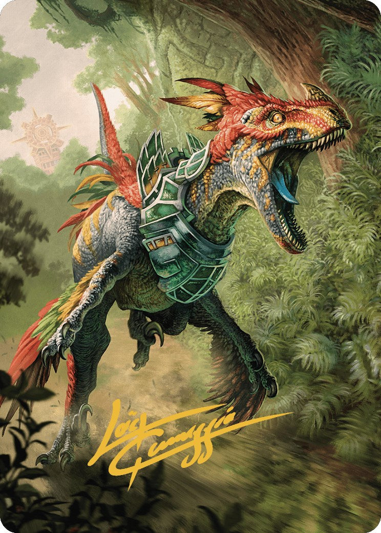 {A} Dinosaur Token Art Card (Gold-Stamped Signature) [The Lost Caverns of Ixalan Art Series Tokens][GS ALCI 067]