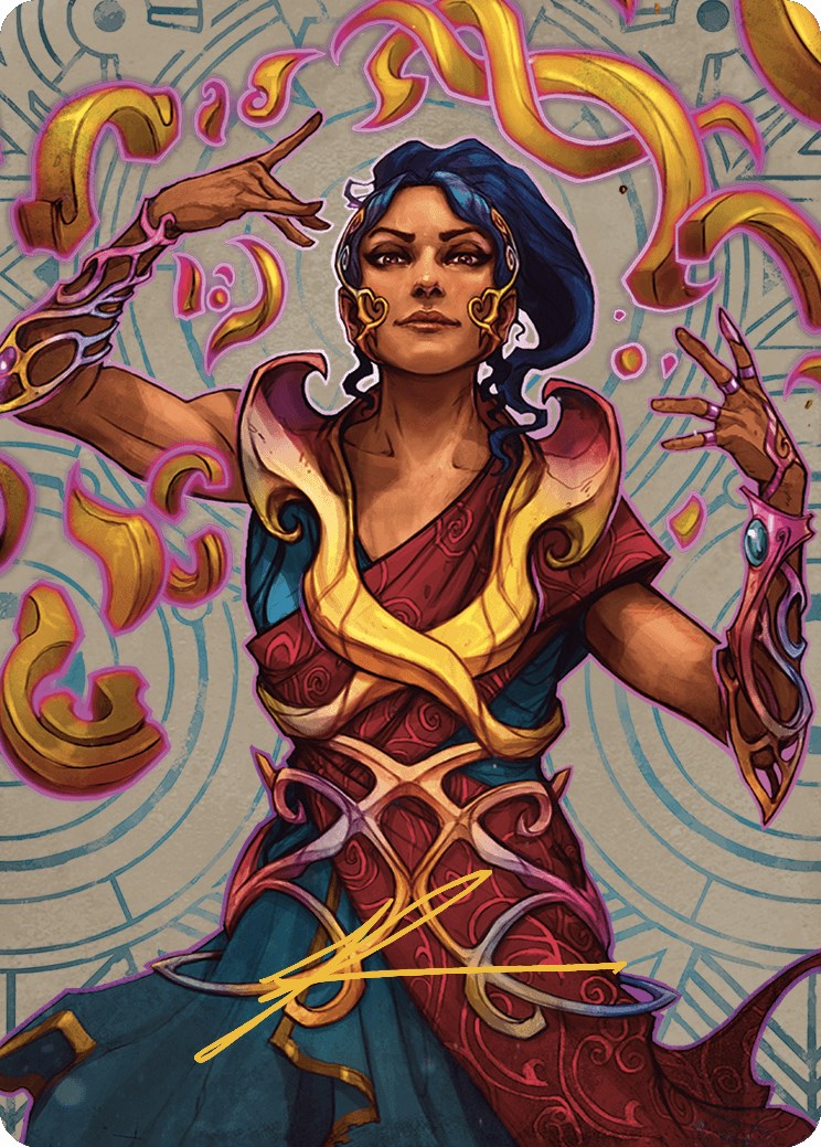 {A} Saheeli, the Sun's Brilliance Art Card (Gold-Stamped Signature) [The Lost Caverns of Ixalan Art Series][GS ALCI 052]