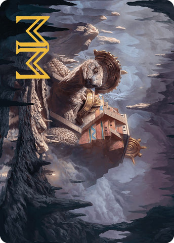 {A} Bedrock Tortoise Art Card (Gold-Stamped Signature) [The Lost Caverns of Ixalan Art Series][GS ALCI 023]
