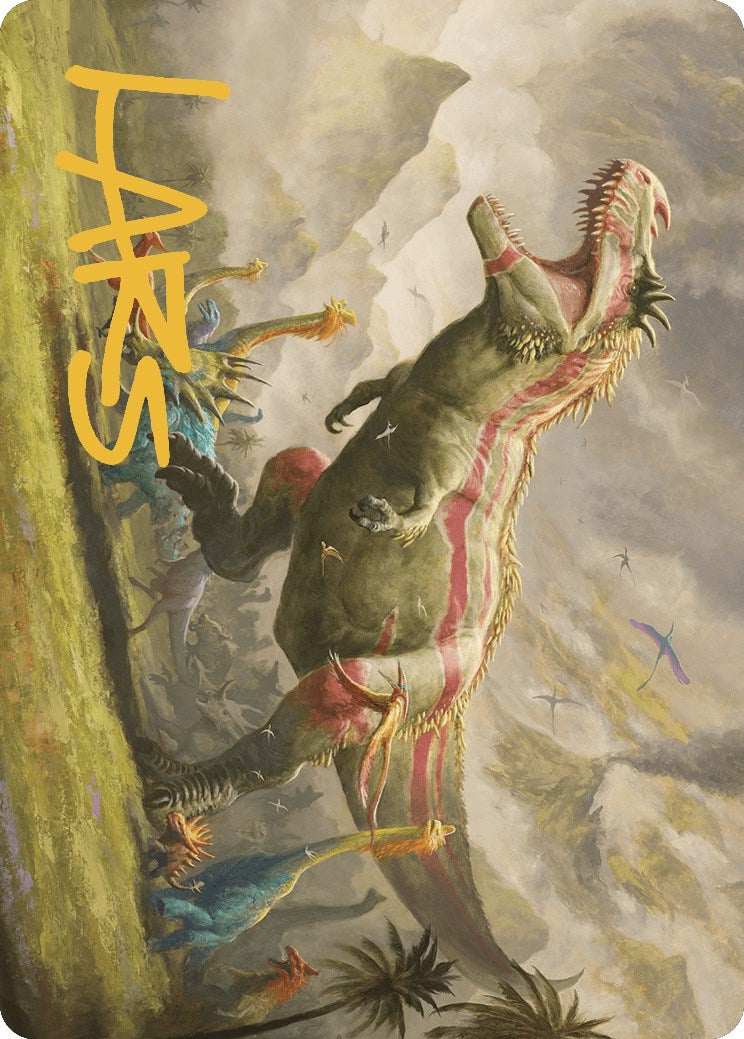 {A} Ghalta, Stampede Tyrant Art Card (Gold-Stamped Signature) [The Lost Caverns of Ixalan Art Series][GS ALCI 024]