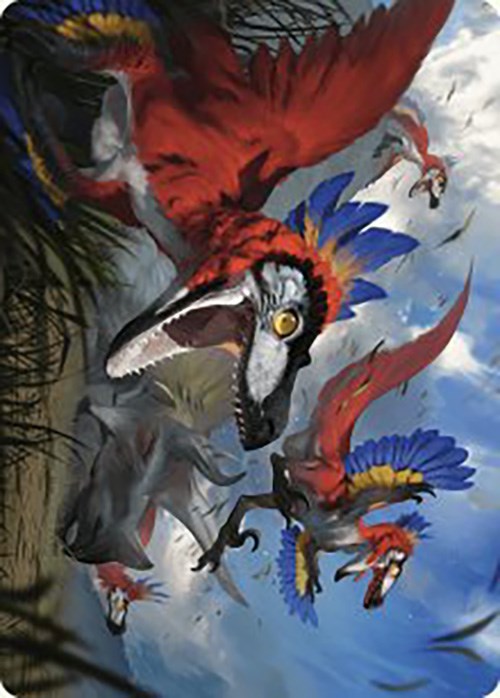 {A} Wrathful Raptors Art Card [The Lost Caverns of Ixalan Art Series][ALCI 077]