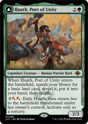 {@R} Huatli, Poet of Unity // Roar of the Fifth People [The Lost Caverns of Ixalan Prerelease Cards][PR LCI 189]