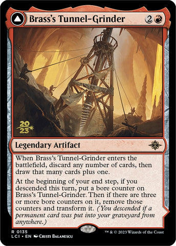 {@R} Brass's Tunnel-Grinder // Tecutlan, the Searing Rift [The Lost Caverns of Ixalan Prerelease Cards][PR LCI 135]
