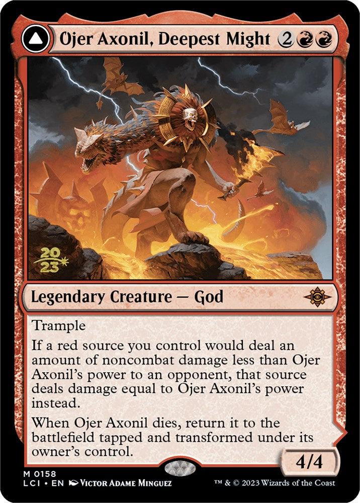 {@R} Ojer Axonil, Deepest Might [The Lost Caverns of Ixalan Prerelease Cards][PR LCI 158]