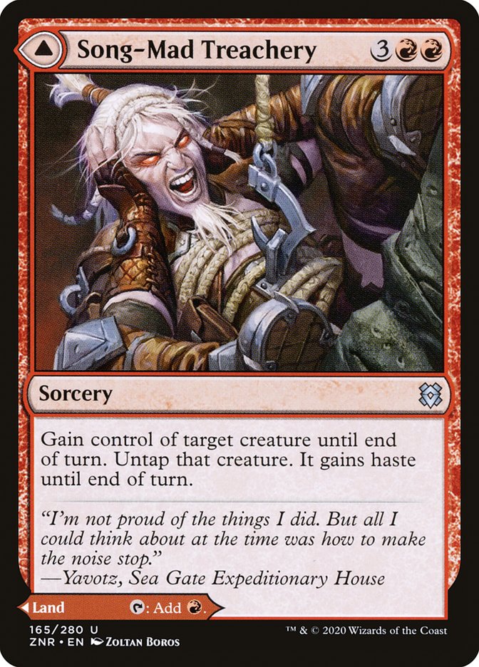 {C} Song-Mad Treachery // Song-Mad Ruins [Zendikar Rising][ZNR 165]