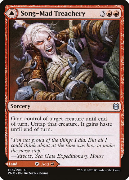 {C} Song-Mad Treachery // Song-Mad Ruins [Zendikar Rising][ZNR 165]