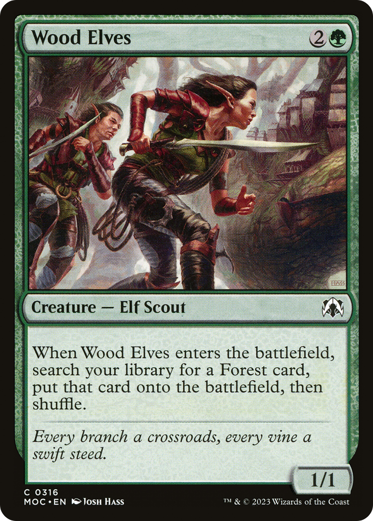 {C} Wood Elves [March of the Machine Commander][MOC 316]