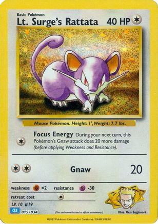 [PKM] Lt. Surge's Rattata [Trading Card Game Classic]