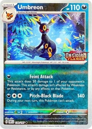 [PKM] Umbreon (130/197) (Obsidian Flames Stamped) [Scarlet & Violet: Obsidian Flames]