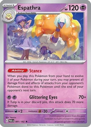 [PKM] Espathra (081/182) (Build & Battle Box) [Scarlet & Violet: Paradox Rift]