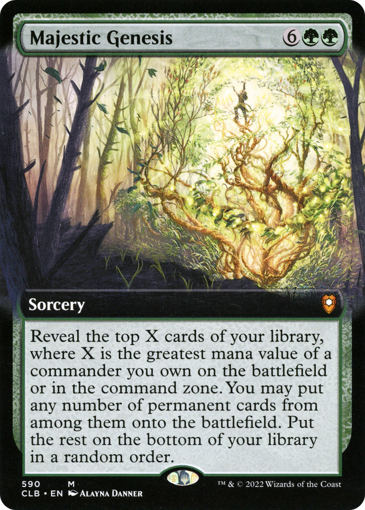 {R} Majestic Genesis (Extended Art) [Commander Legends: Battle for Baldur's Gate][CLB 590]
