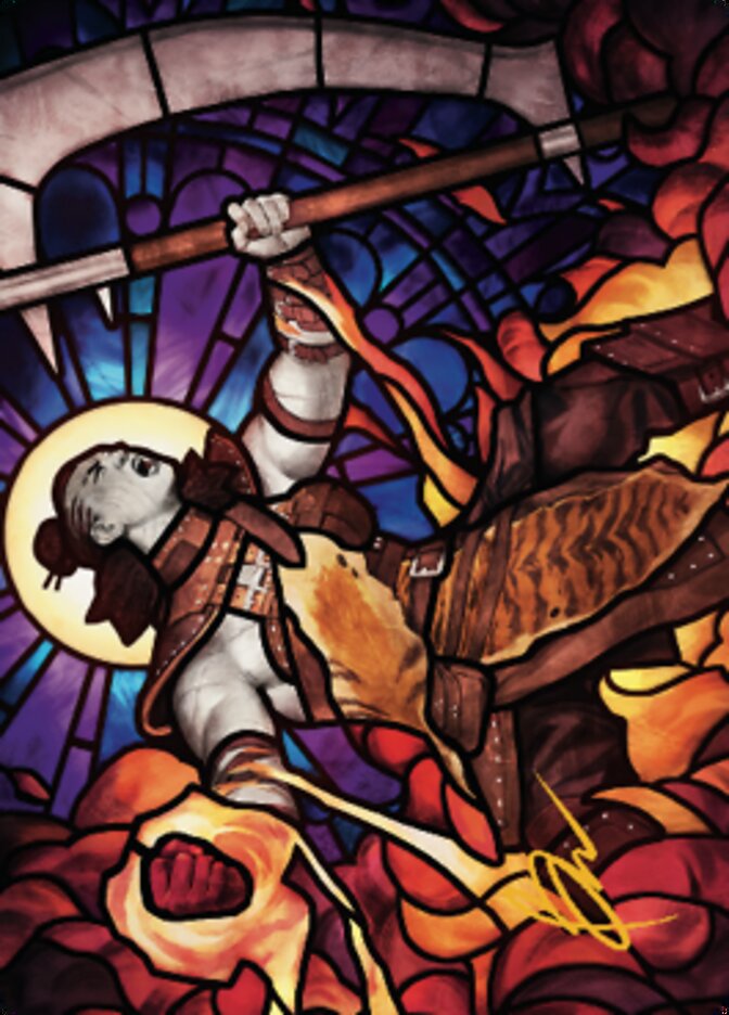 {A} Garna, Bloodfist of Keld Art Card (Gold-Stamped Signature) [Dominaria United Art Series][GS ADMU 071]